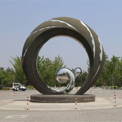 전망 정원을 위한 큰 조각하는 산호색 장식적 금속 조각상