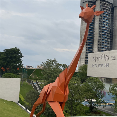 결합구조 큰 야외 금속 기린은 몰 광장을 위해 장식적이어서 조각을 합니다