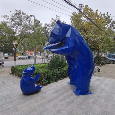 야외 곰 사육장 동물은 페인트 칠해지 316L 섬유 유리 모데르누스를 조각합니다