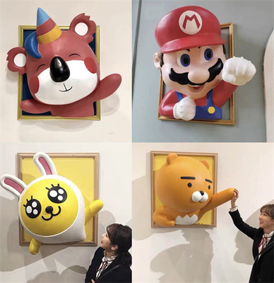 만화 사진 프레임 벽 장식은 판매점 전시를 위해 맞춤화된 3D를 조각합니다