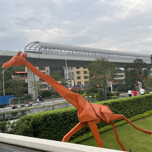 결합구조 큰 야외 금속 기린은 몰 광장을 위해 장식적이어서 조각을 합니다